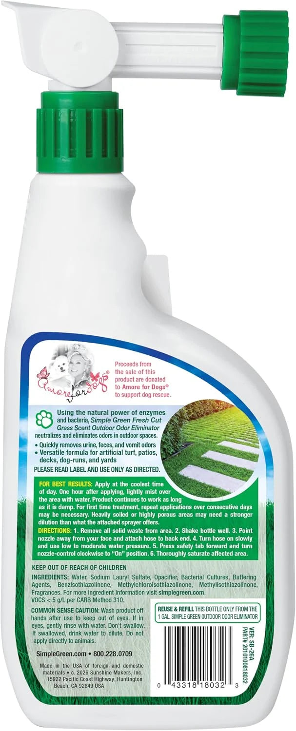Simple Green Outdoor Odor Eliminator Fresh Cut Grass Scent 32 oz.