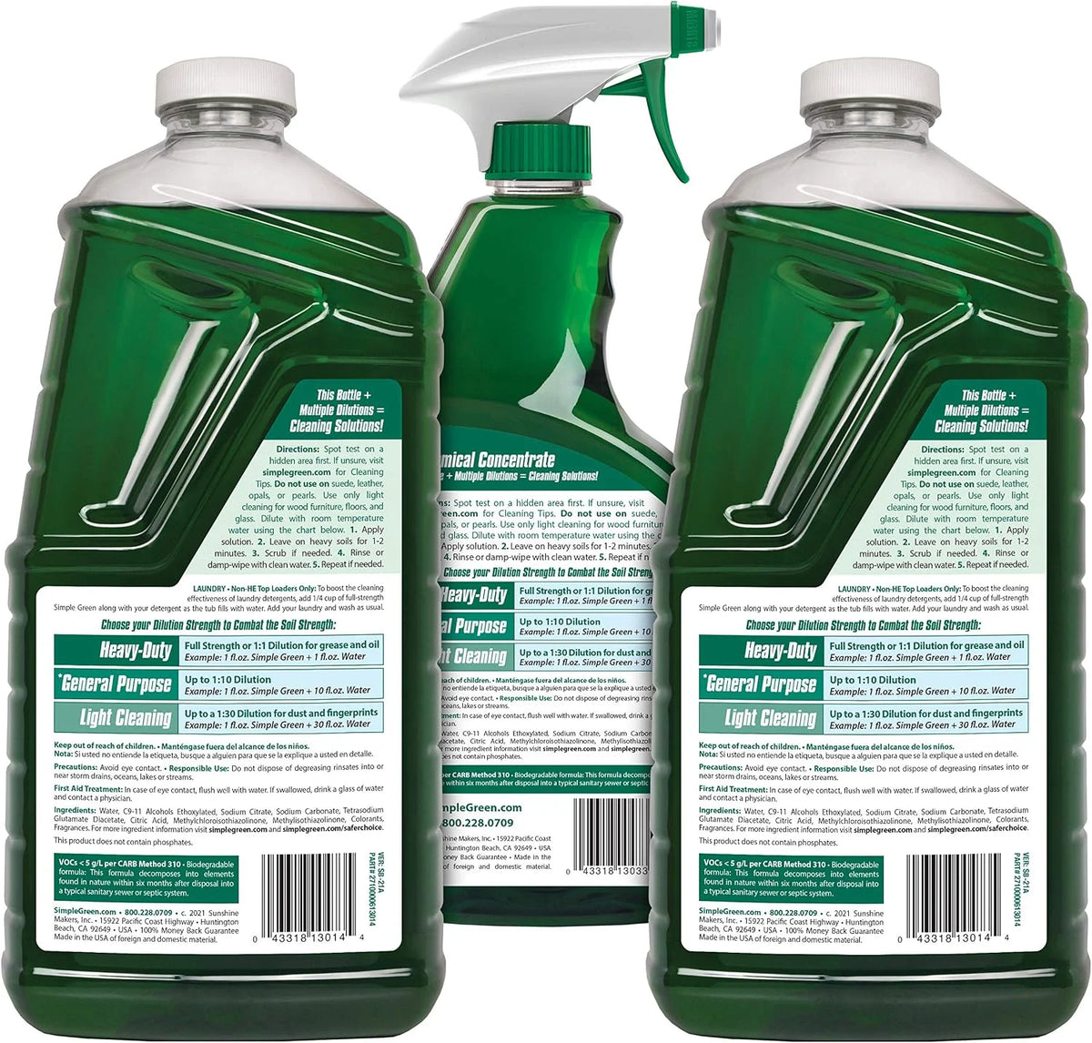 Simple Green All-Purpose Cleaner Spray and Refill, Green, 3 Piece Set, Original, 1 Count
