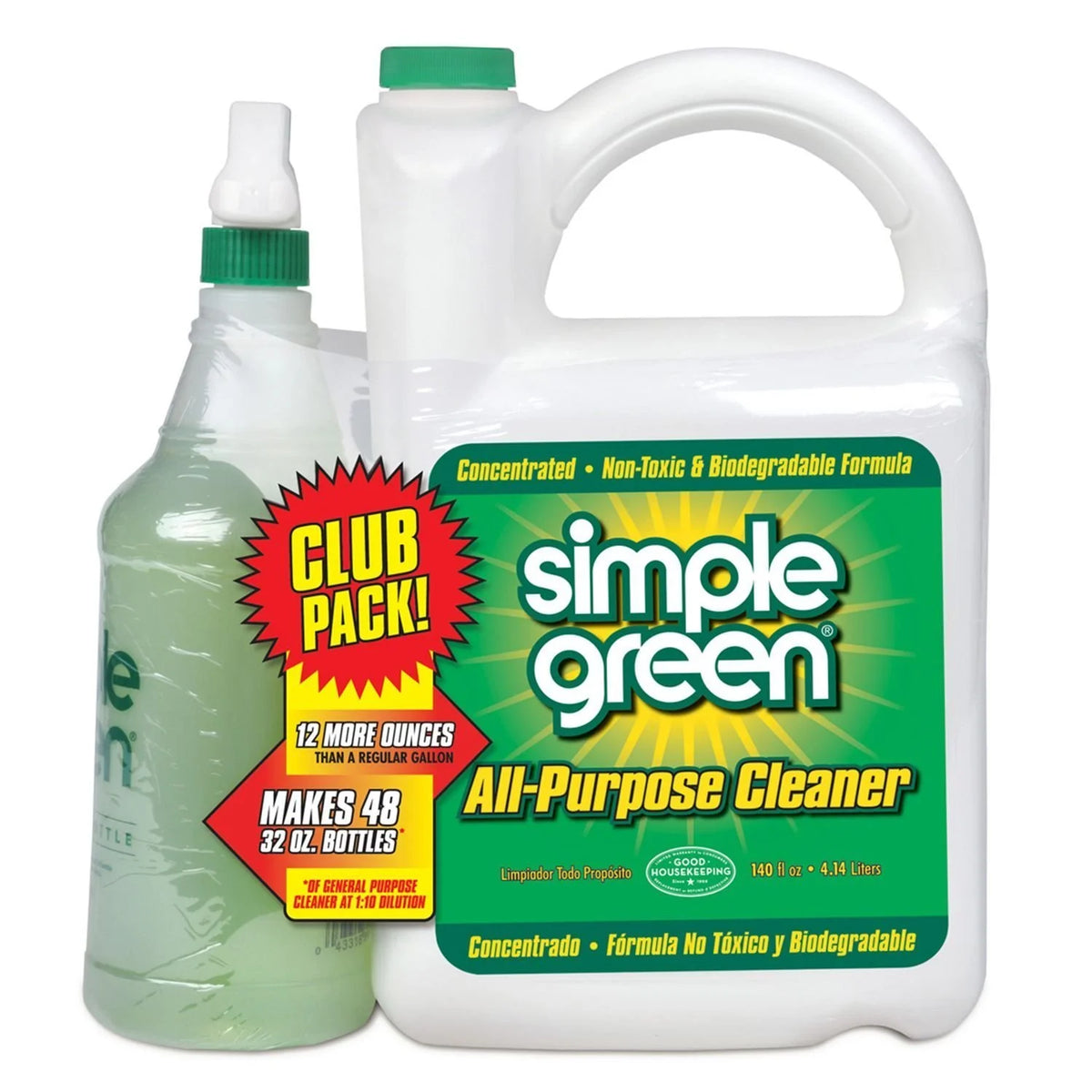 Simple Green Simple Green All Purpose Cleaner 140 Ounce Concentrate + 32 Ounce Ready to Use Net Wt 172 Ounce, 172 Ounce